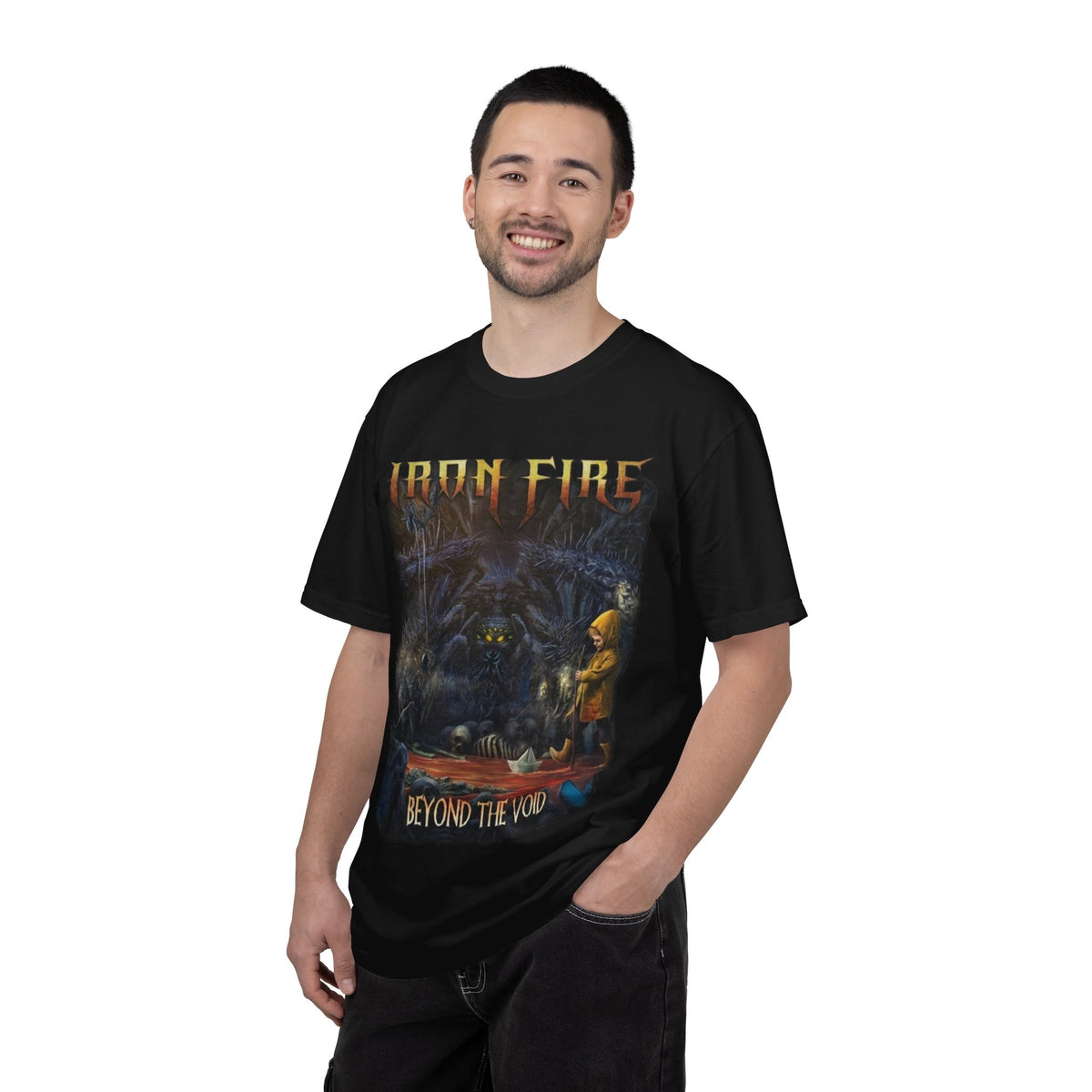 Iron Fire Beyond the Void album art T-Shirt | Danish heavy metal band tee
