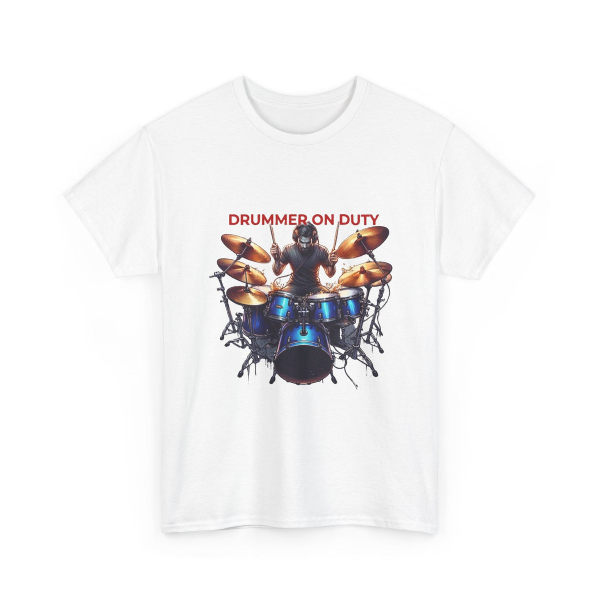 Drummer on Duty Drummer Tee | Drum Set Graphic Tee