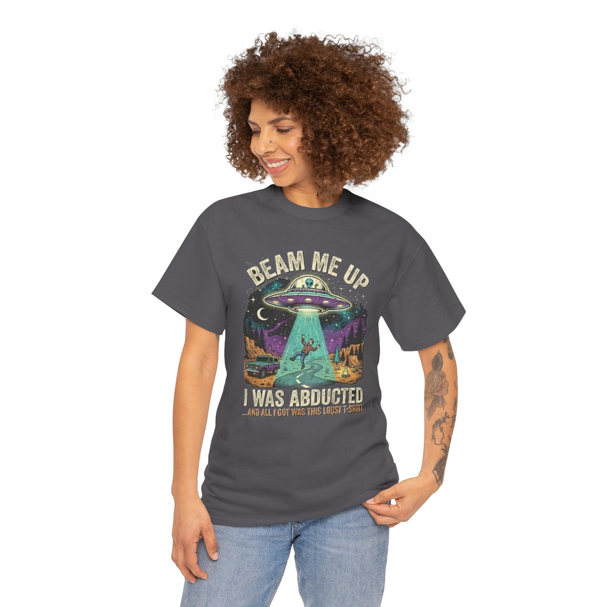 Beam Me Up Alien Abduction Tee | Retro UFO, Space Humor