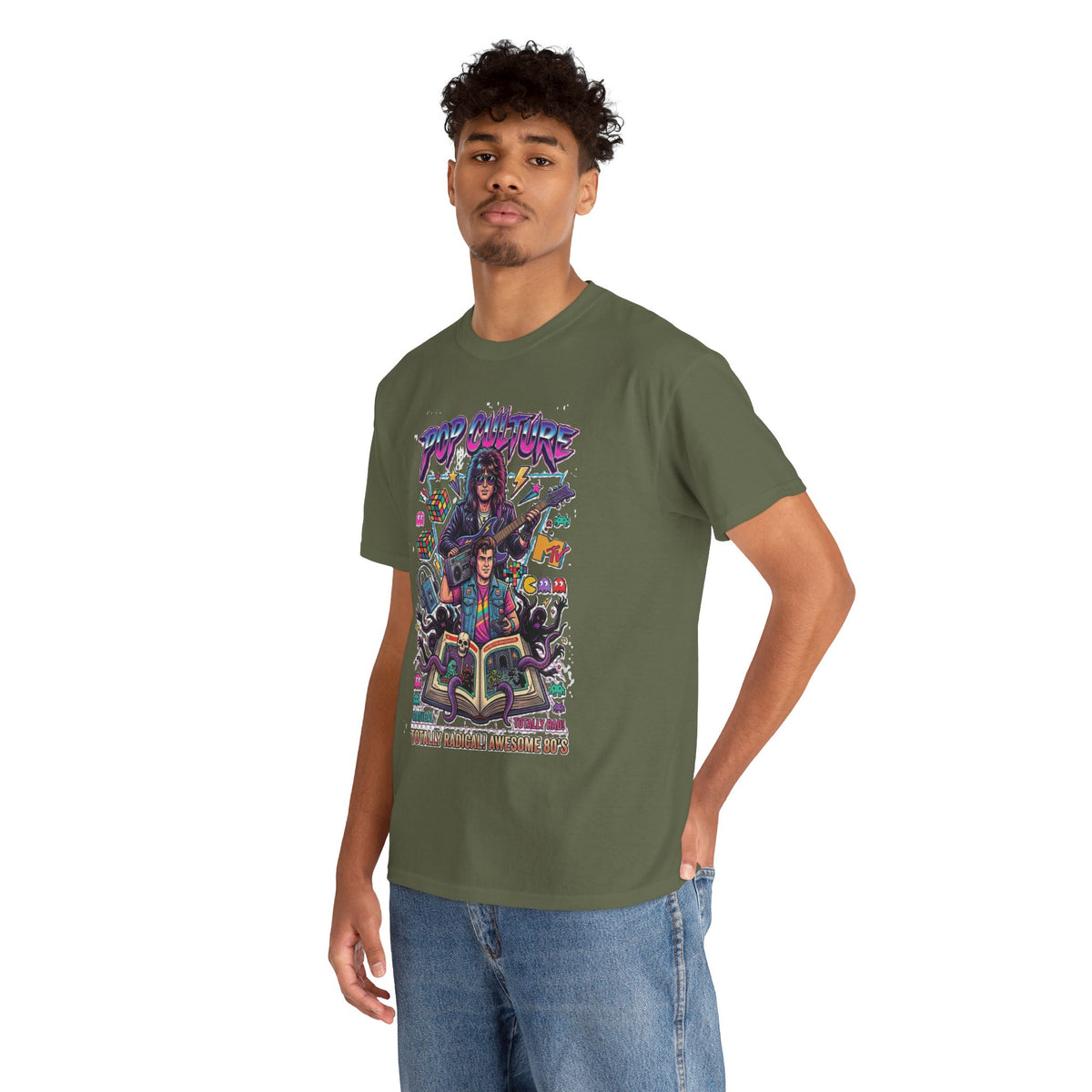 Camiseta con ilustración de banda de rock retro de los 80 | Gráfico de fantasía con guitarra vintage