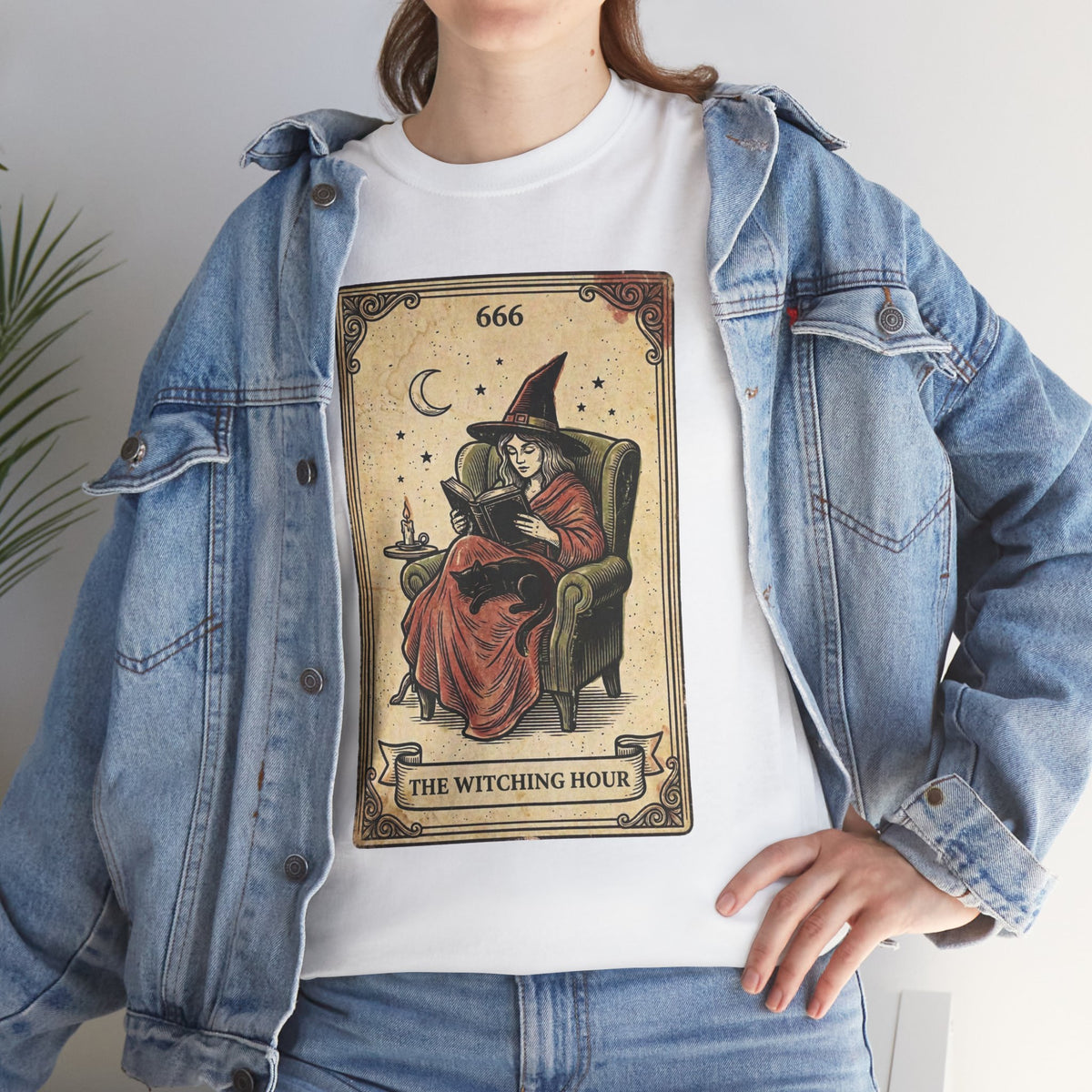 The Witching Hour Witch Tarot Illustration T-Shirt | Occult Vintage 666