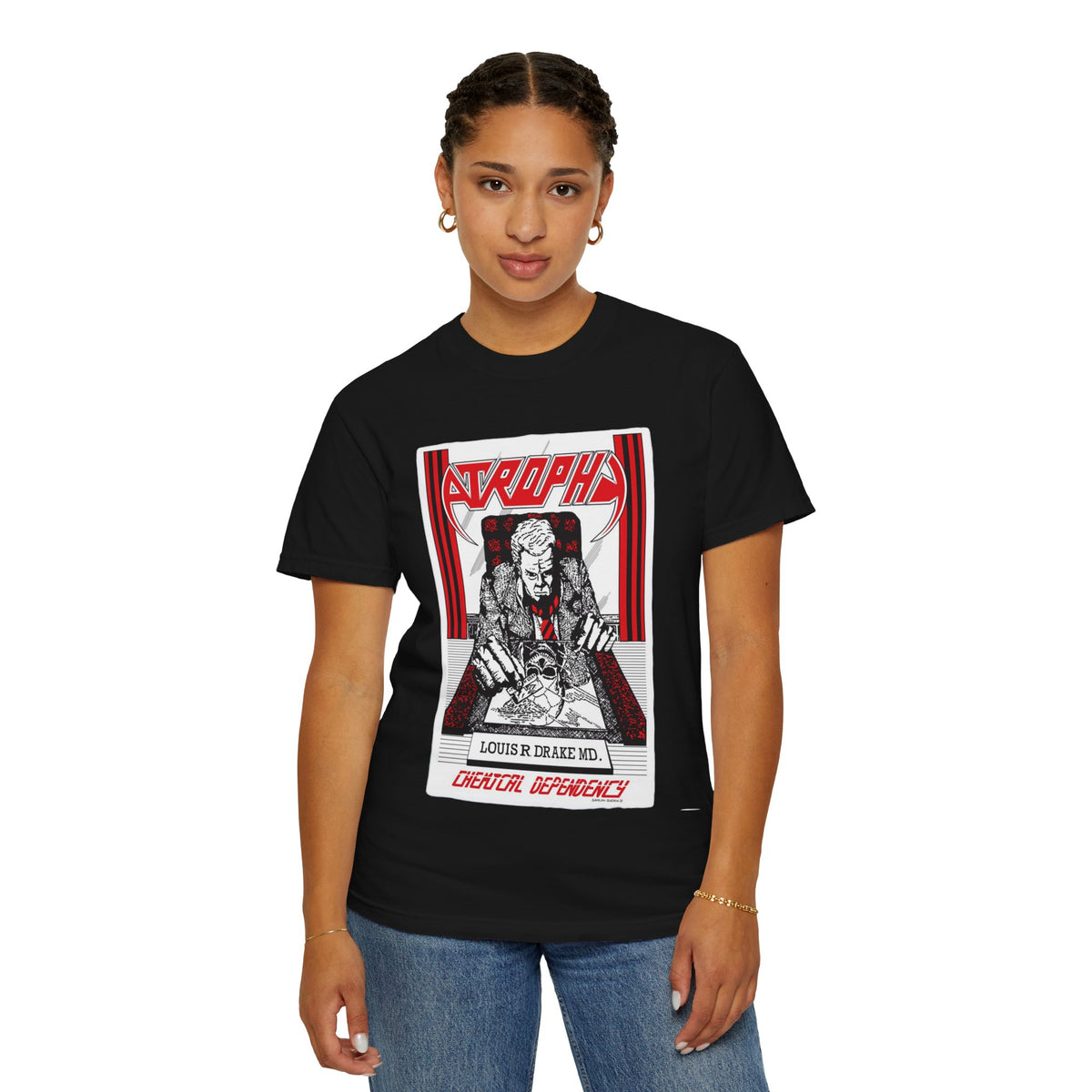 Atrophy Chemical Dependency Album Graphic T-shirt | American Thrash Metal Vintage Tee