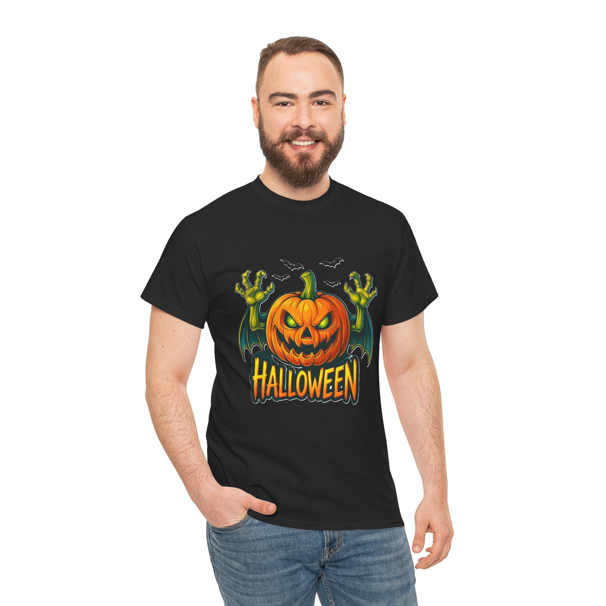 Jack-o'-Lantern Monster Pumpkin T-Shirt | Halloween Pumpkin Graphic Tee