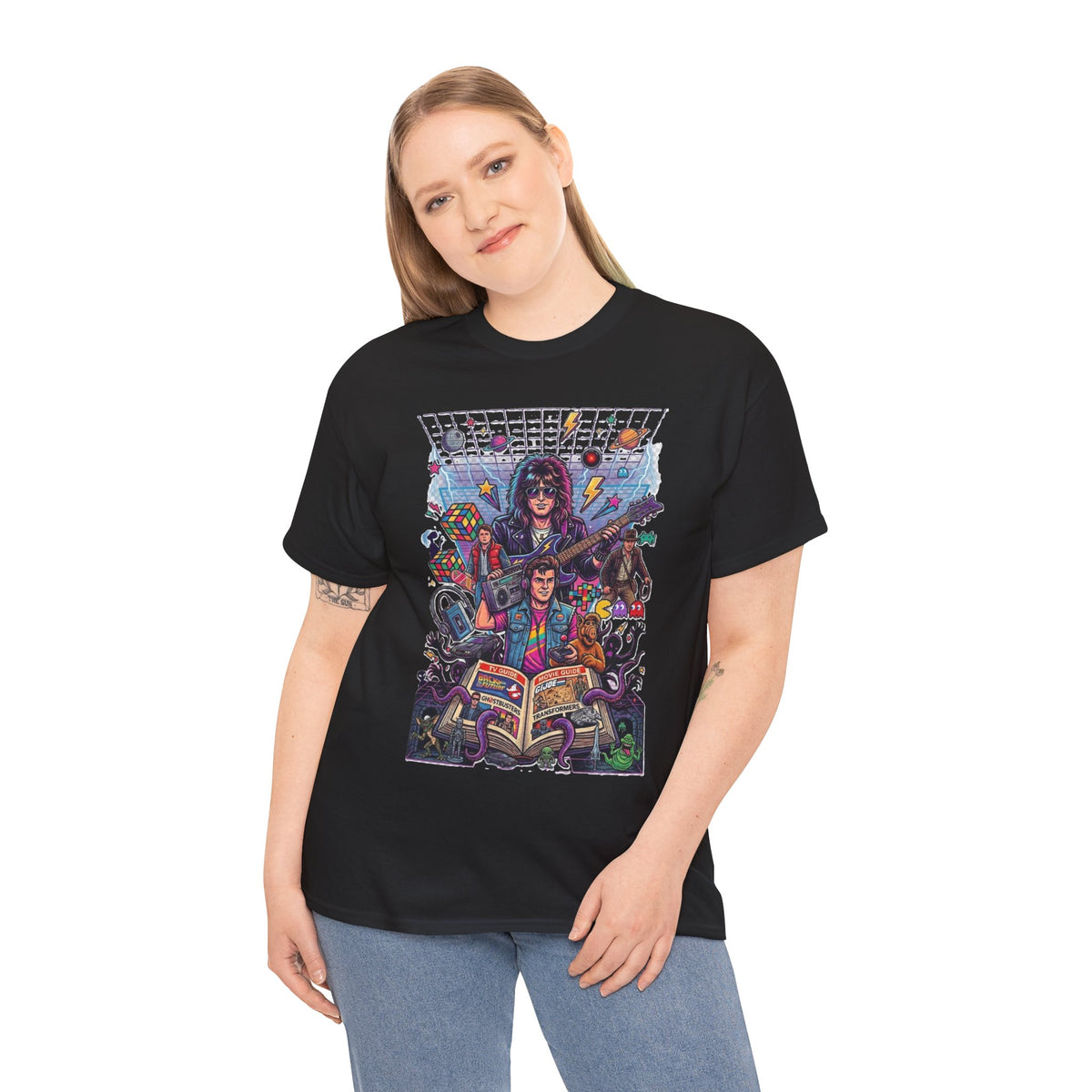 80s Retro TV & Movies Style Collage Unisex Tee