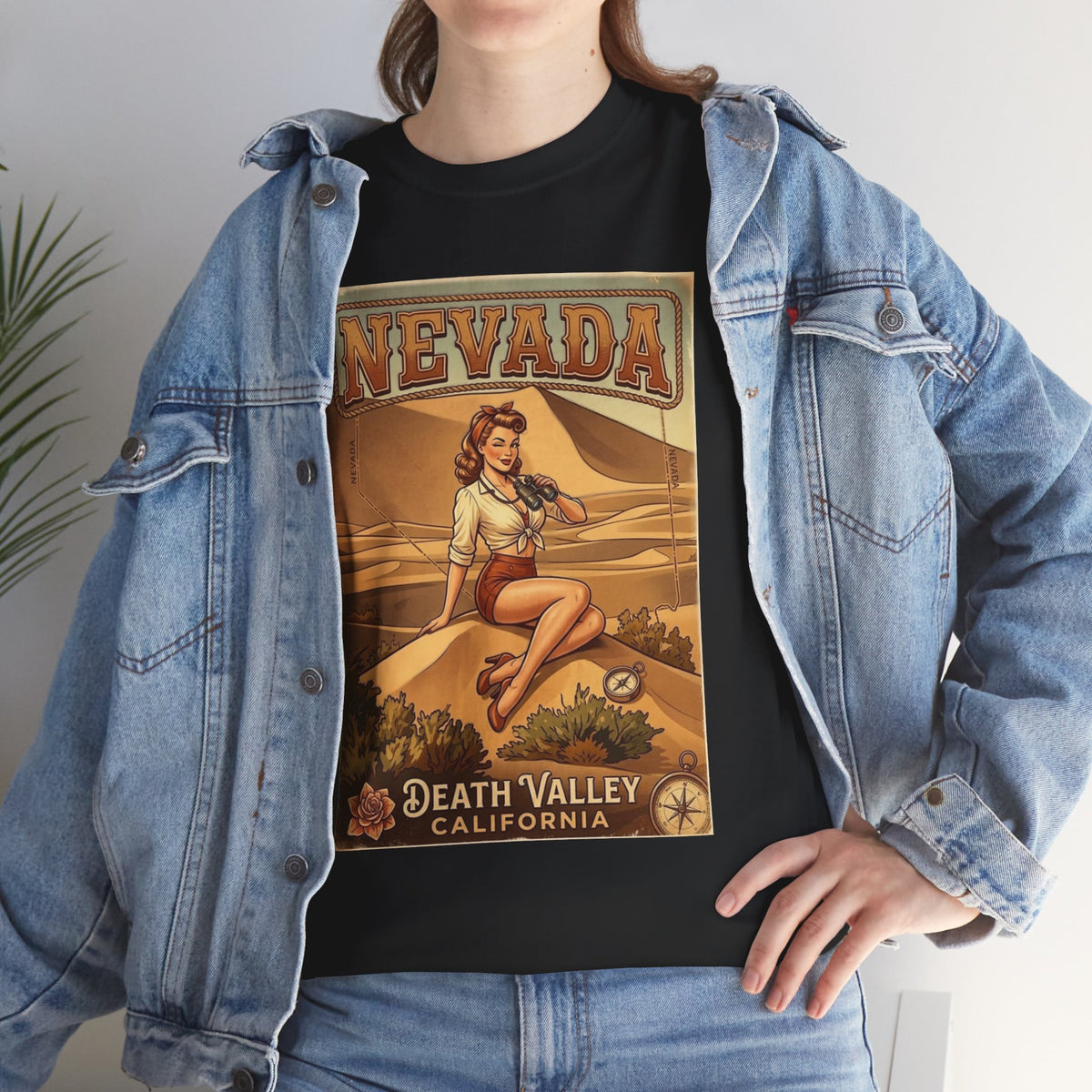 Death Valley California Nevada Pinup Poster Tee | Death Valley California Vintage Travel