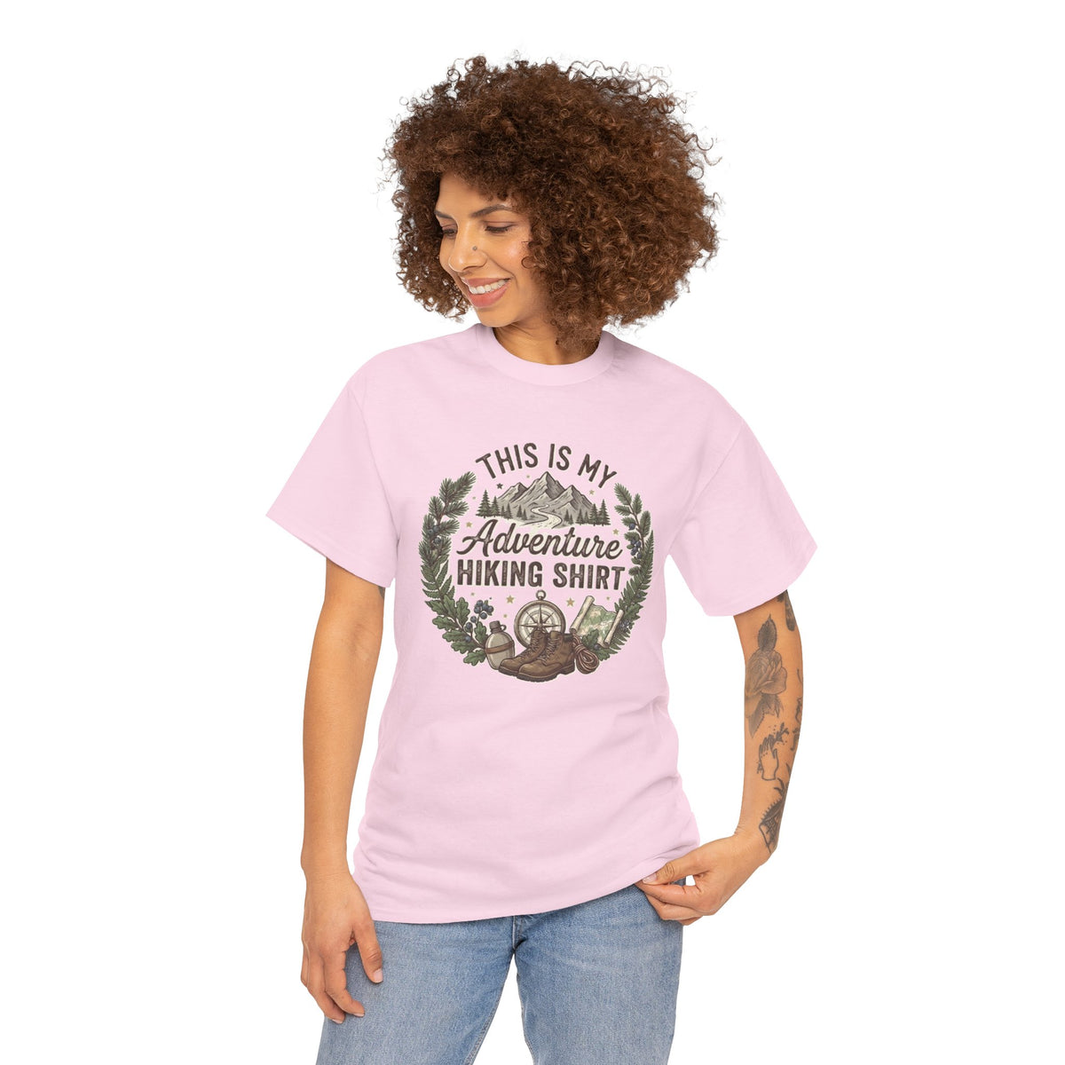 This Is My Adventure Hiking Shirt Tee | Mountain Compass Nature Design