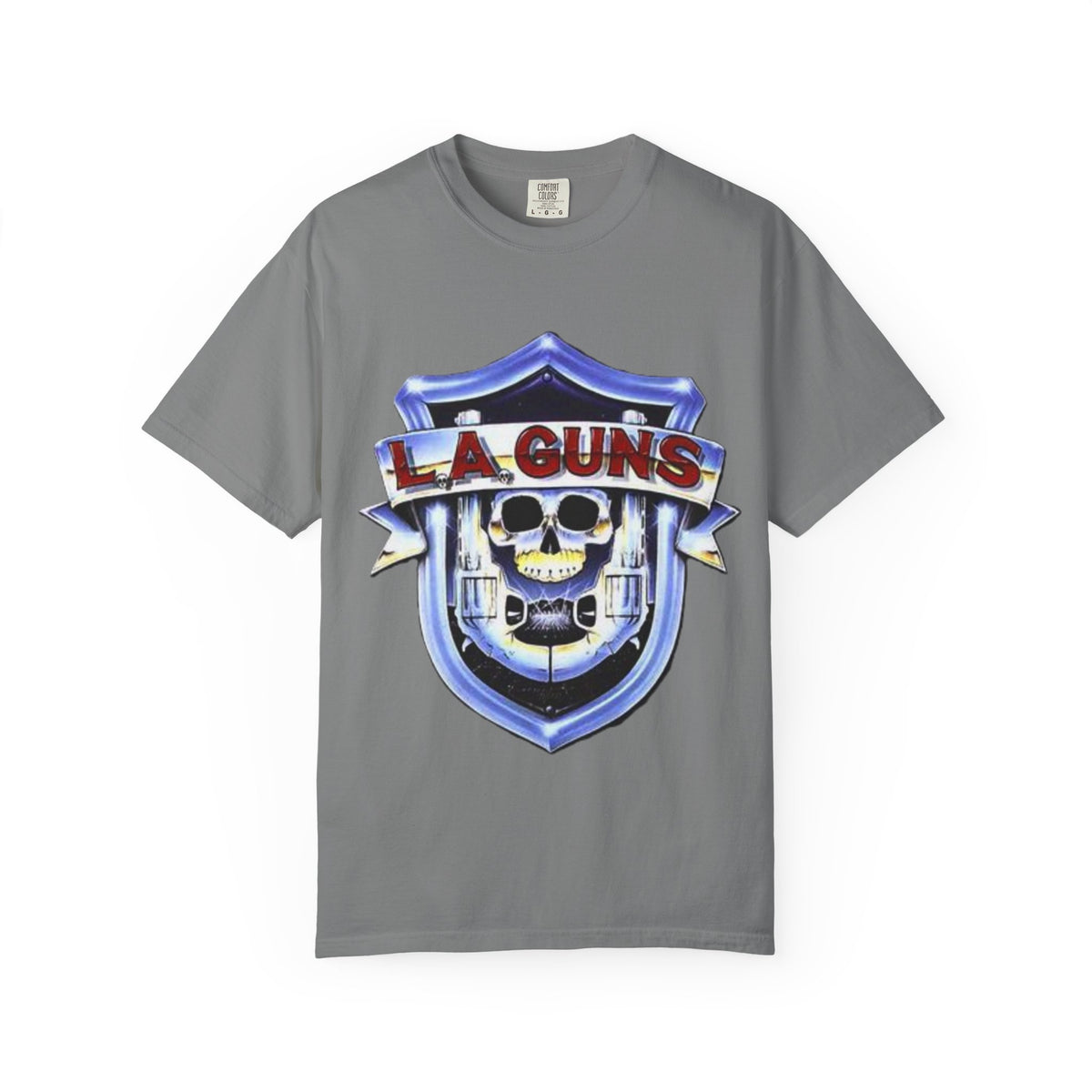 L.A Guns Skull Shield T-shirt | Hard Rock Band Logo Tee