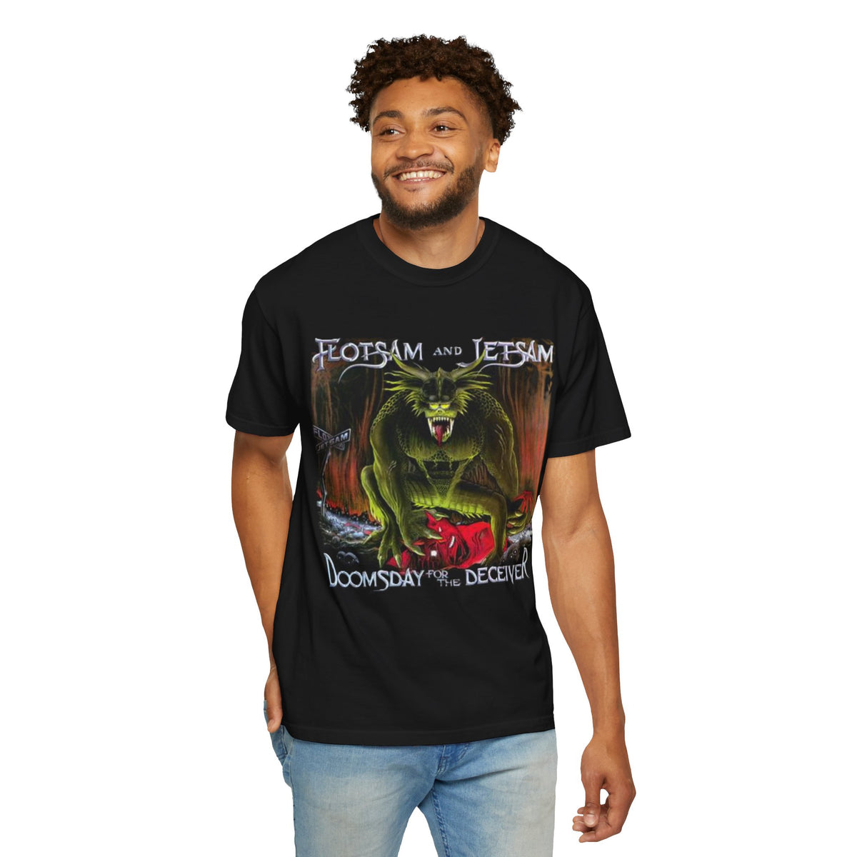 Flotsam & Jetsam Doomsday For the Deceiver Album Artwork T-Shirt | Thrash Metal Band Art Tee
