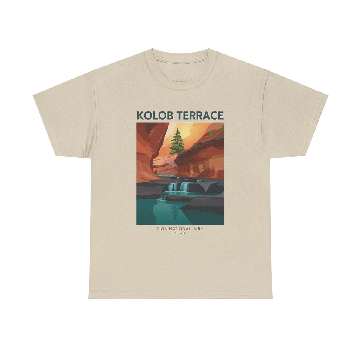Camiseta de póster del Parque Nacional Kolob Terrace | Camiseta con paisaje del Cañón de Zion