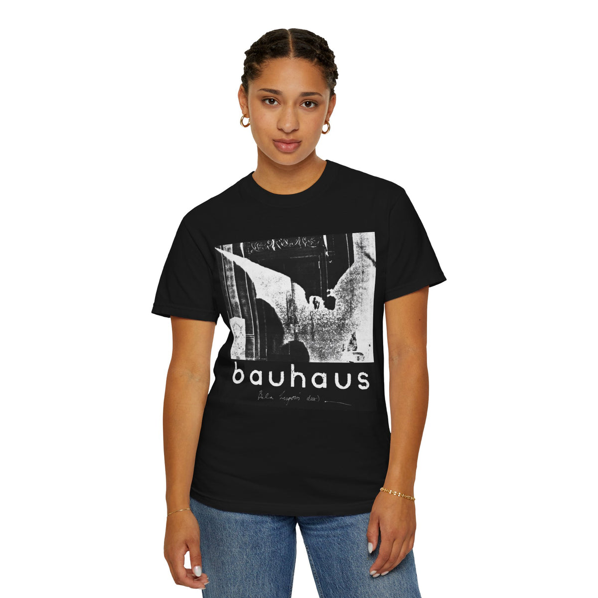 Camiseta gráfica del murciélago de Bauhaus | Camiseta con arte de banda gótica