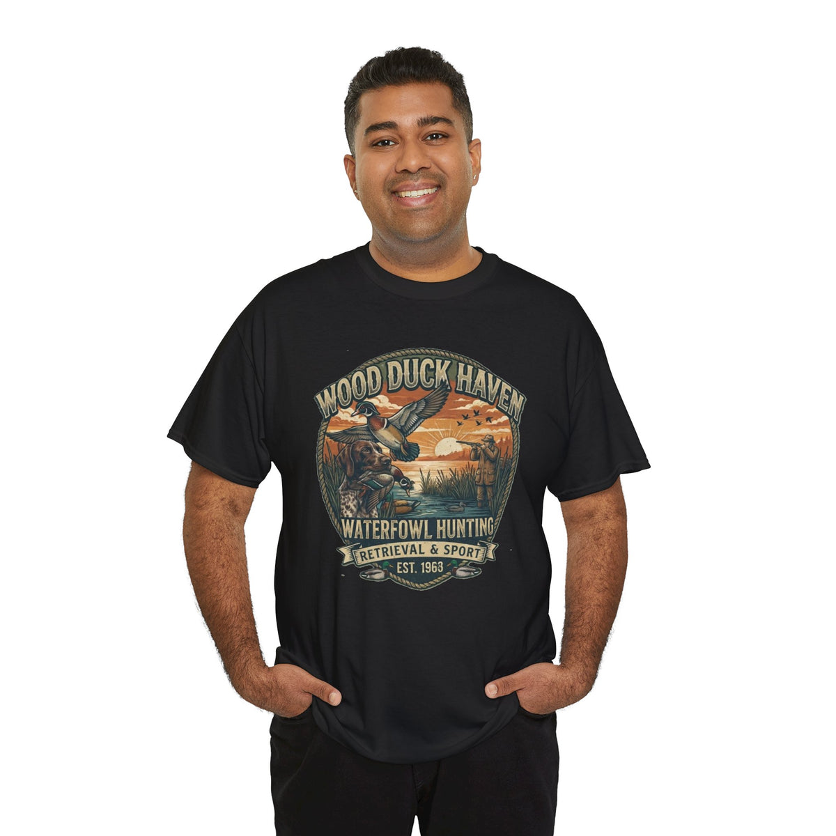 Wood Duck Haven Waterfowl Hunting Tee | Vintage Duck Retriever Design