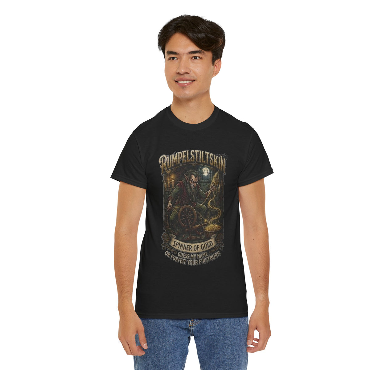 Camiseta de Rumpelstiltskin, tejedor de oro | Camiseta de fantasía oscura y cuentos de hadas