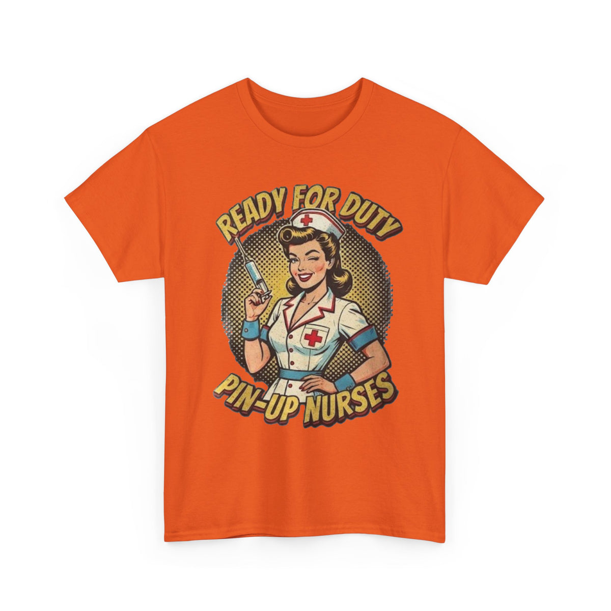 Camiseta de enfermera pin-up «Ready for Duty» | Ilustración retro de enfermera