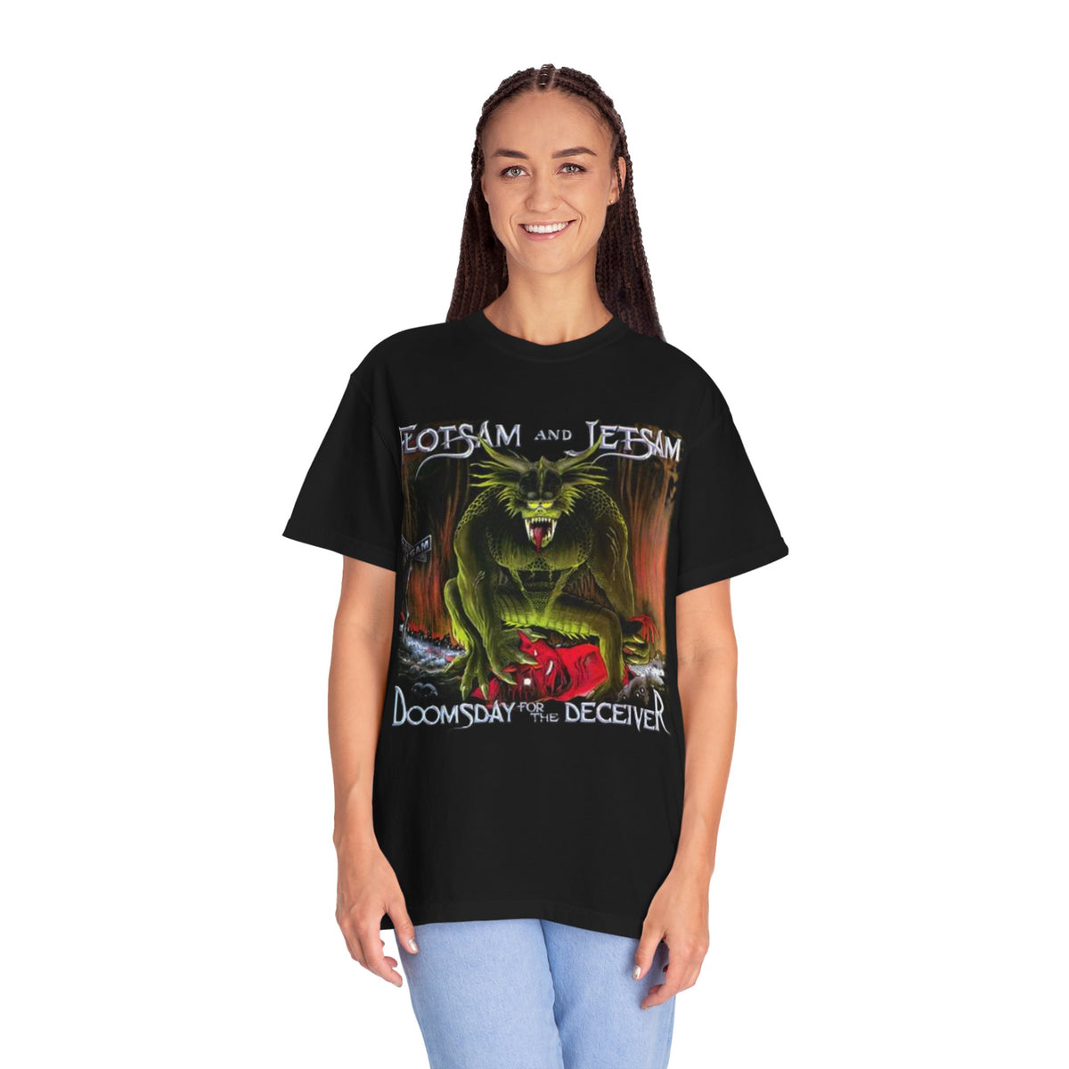 Flotsam & Jetsam Doomsday For the Deceiver Album Artwork T-Shirt | Thrash Metal Band Art Tee