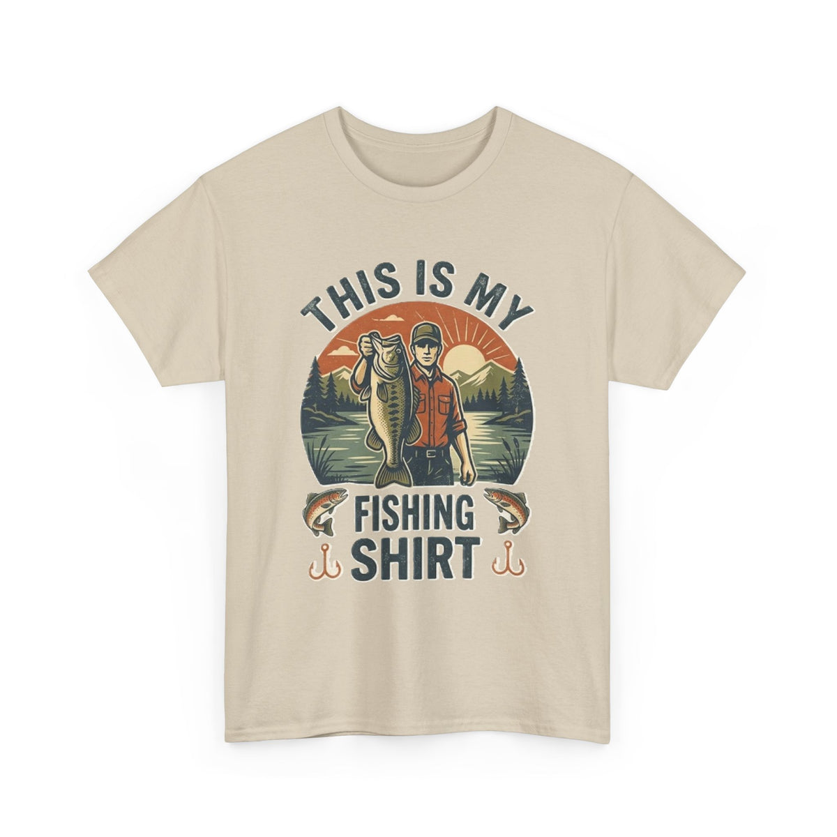 This Is My Lucky Fishing Shirt Tee | Vintage Fisherman Lake Design