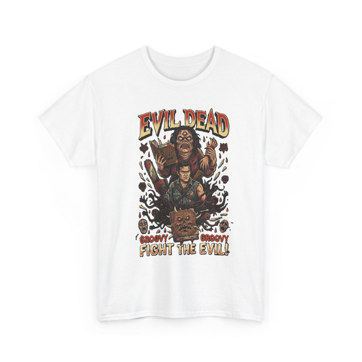 Evil Dead horror poster Tee | Ash vs Deadites cult classic movie shirt