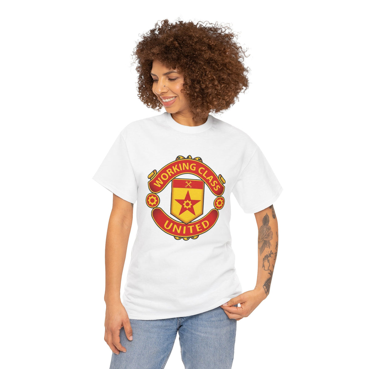 Camiseta Clase Obrera Unida | Gráfico político socialista del escudo laboral