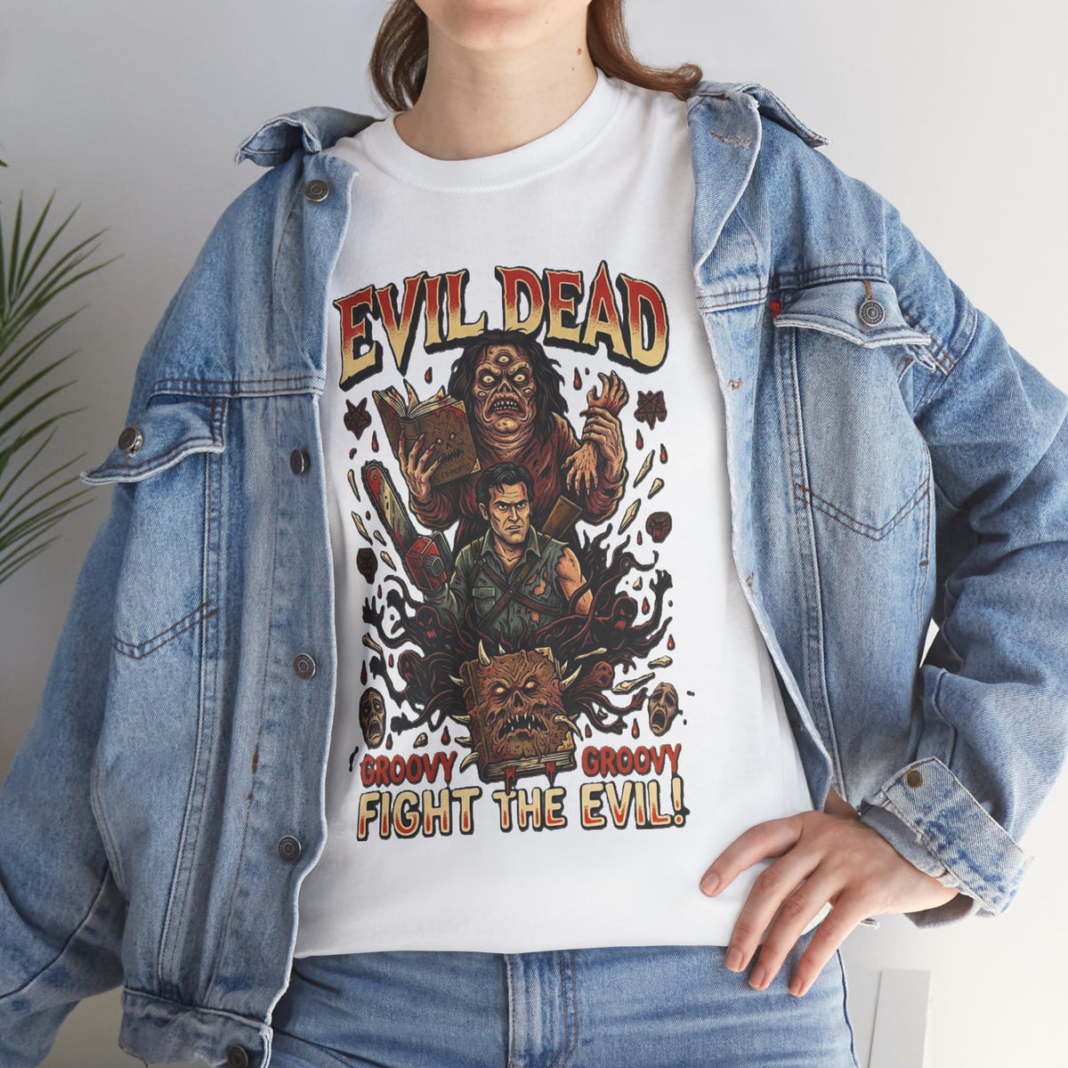 Camiseta con póster de terror de Evil Dead | Camisa de película de culto Ash vs Deadites