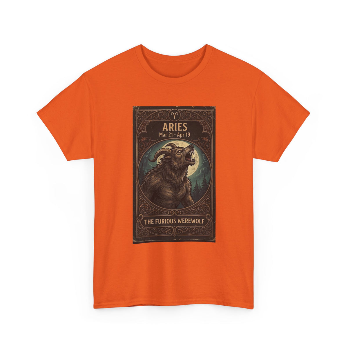 Aries The Furious Werewolf T-Shirt | Halloween Zodiac Ram Astrology Tee