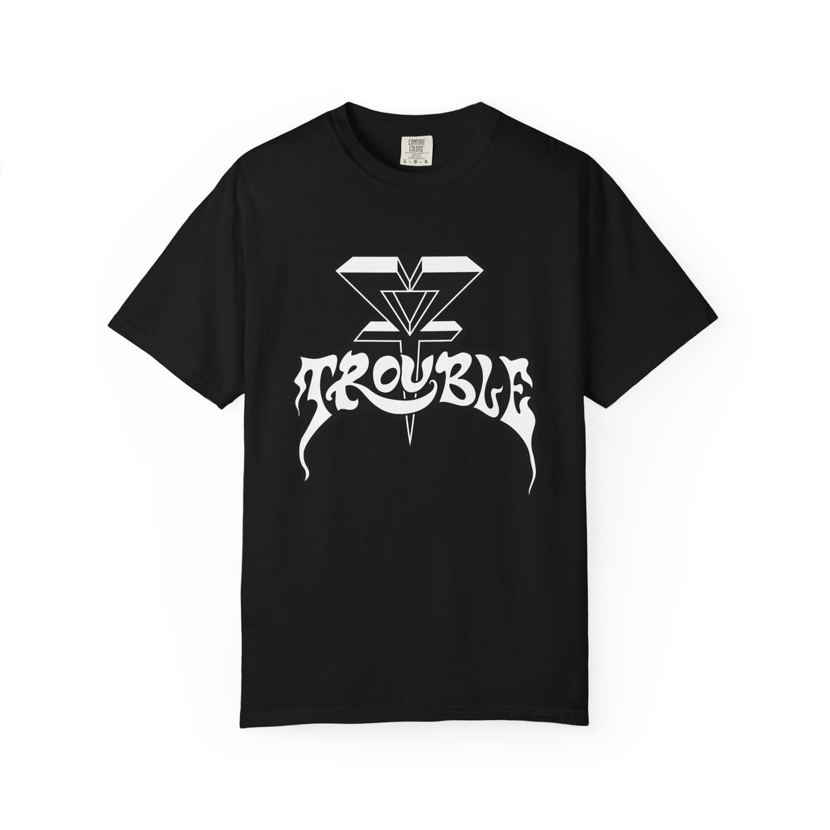 Trouble Logo Doom Metal T-shirt | Gothic Diamond Stoner Doom Metal Graphic Tee