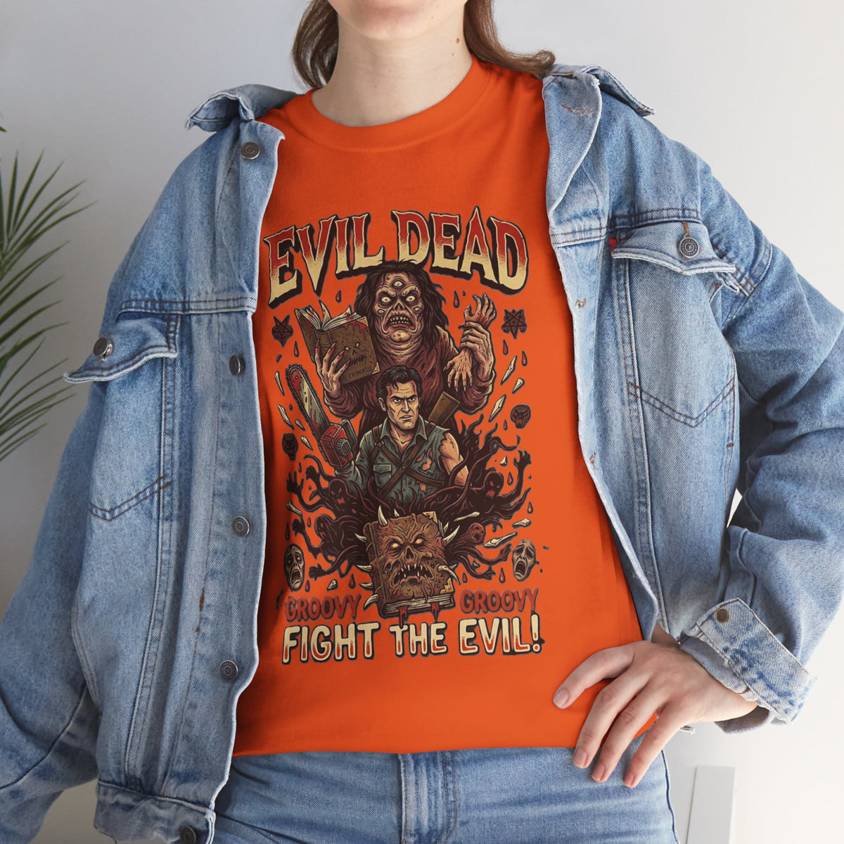 Camiseta con póster de terror de Evil Dead | Camisa de película de culto Ash vs Deadites