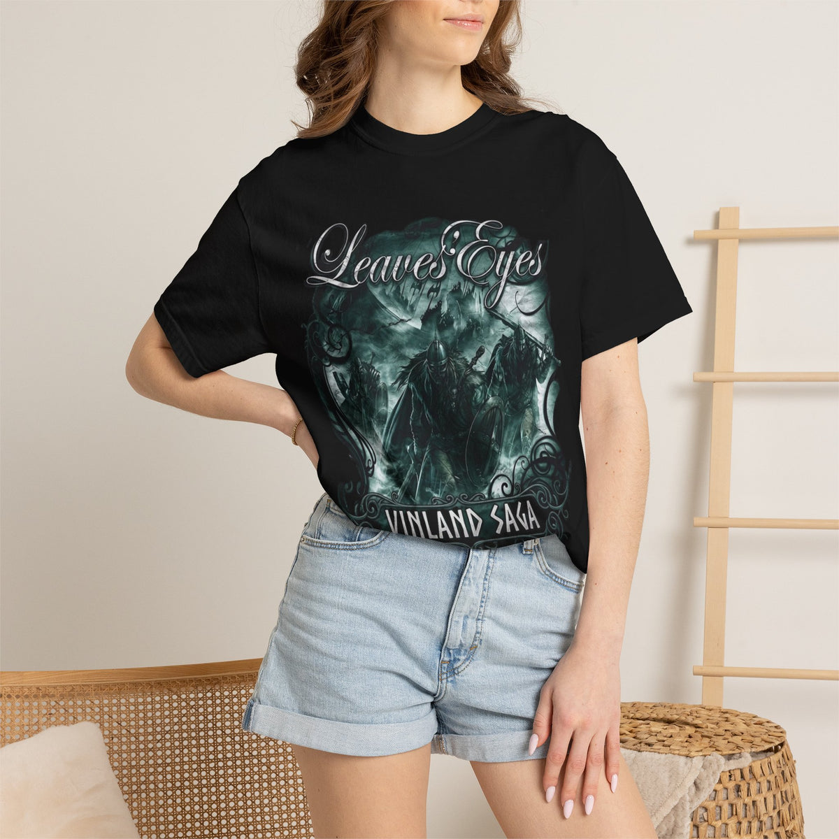 Camiseta gráfica de la gira Vinland Saga de Leaves' Eyes / Camiseta de banda de metal sinfónico
