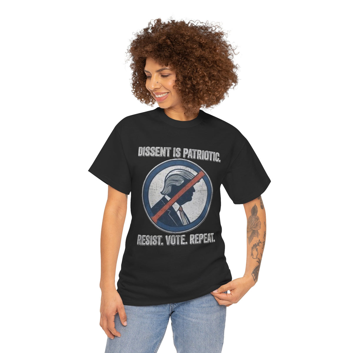 T-shirt « La dissidence est patriotique, résistez, votez, recommencez » | Haut pour manifestation politique
