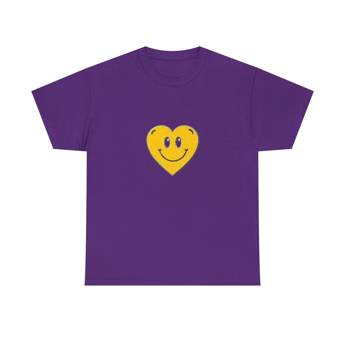 Yellow Smiley Heart Tee | Cute Happy Face Shirt, Retro Emojis