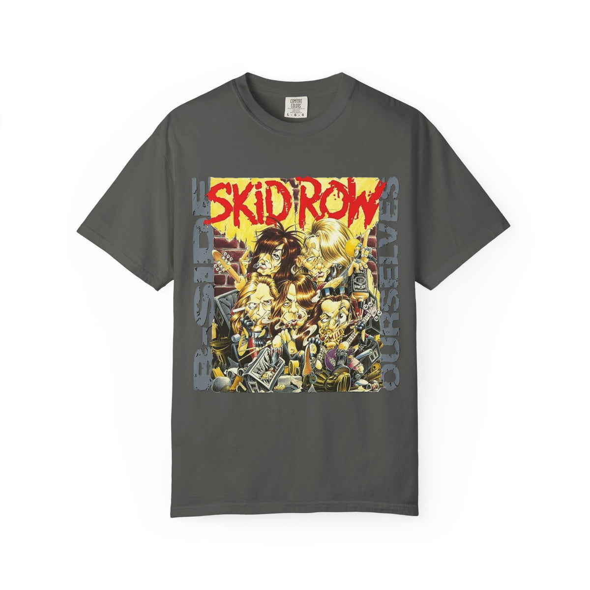 Skid Row B-side Ourselves Graphic T-shirt | Hard Rock Heavy Metal Band Album Artwork Tee