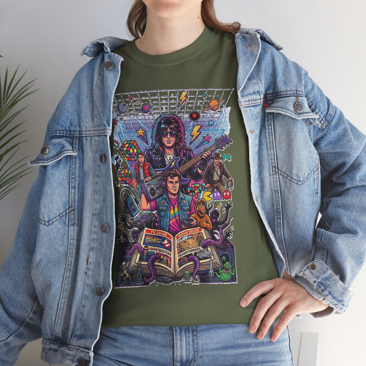 80s Retro TV & Movies Style Collage Unisex Tee