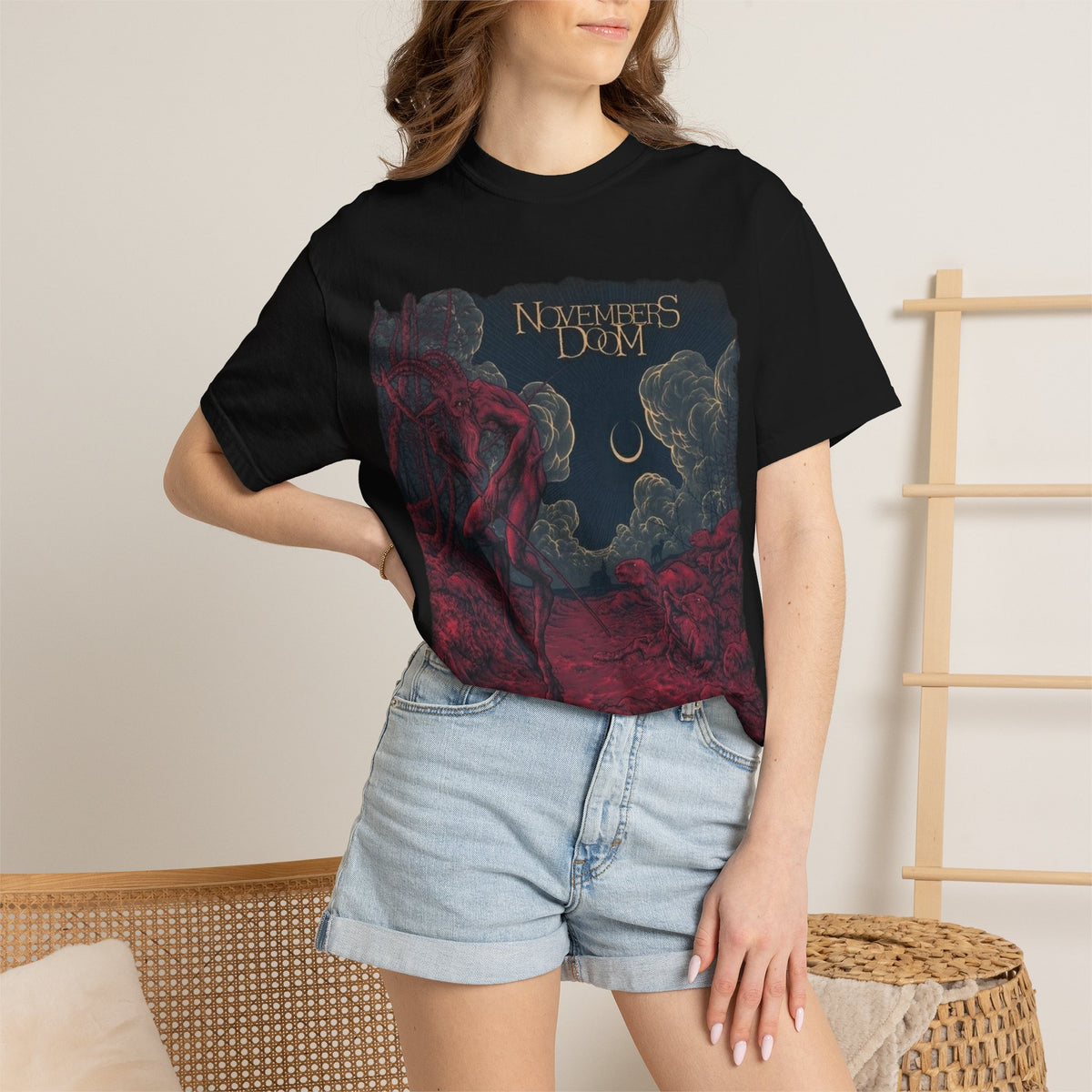 Camiseta con la portada del álbum Nephilim Grove de Novembers Doom / Camiseta de banda de Gothic Doom Metal
