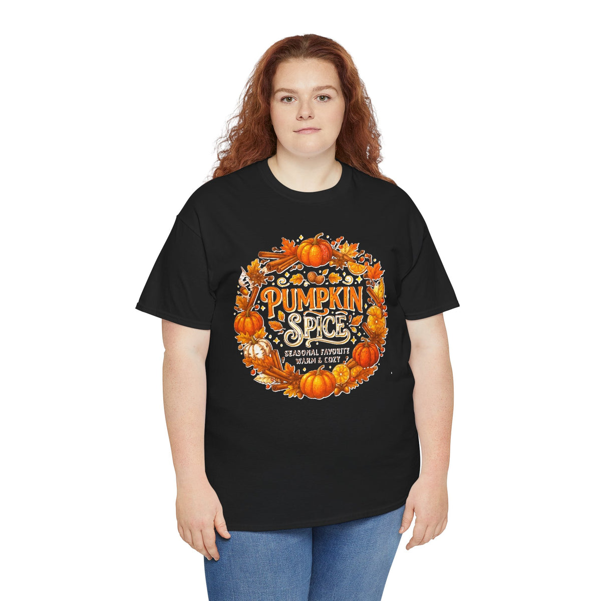 Pumpkin Spice Wreath Tee | Fall Pumpkin Autumn Leaves Shirt