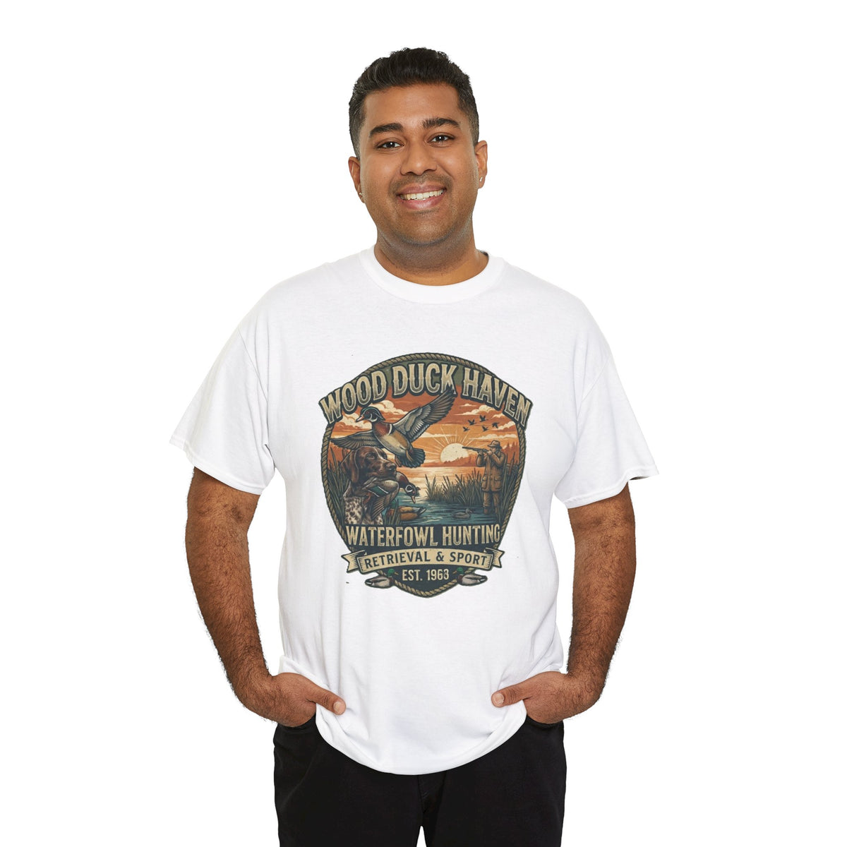 Wood Duck Haven Waterfowl Hunting Tee | Vintage Duck Retriever Design