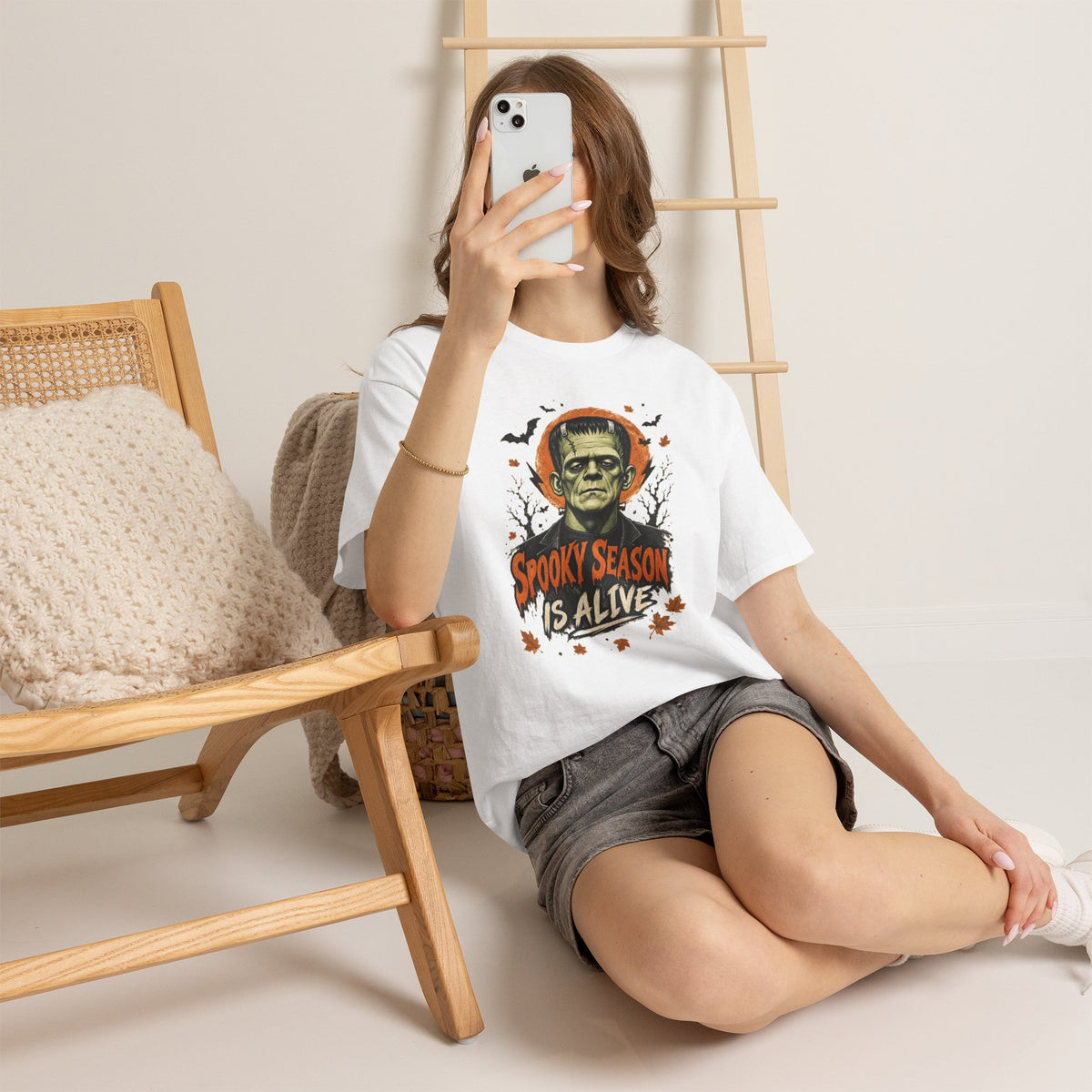 Frankenstein "Spooky Season Is Alive" T-Shirt | Halloween Monster Tee