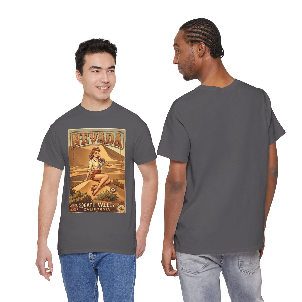 Death Valley California Nevada Pinup Poster Tee | Death Valley California Vintage Travel