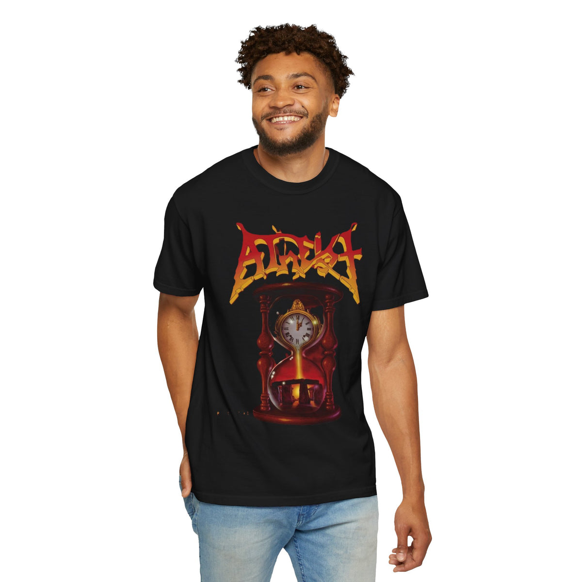 Camiseta con el arte del álbum Piece of Time de Atheist | Camiseta gráfica de death metal de Florida con motivo de reloj
