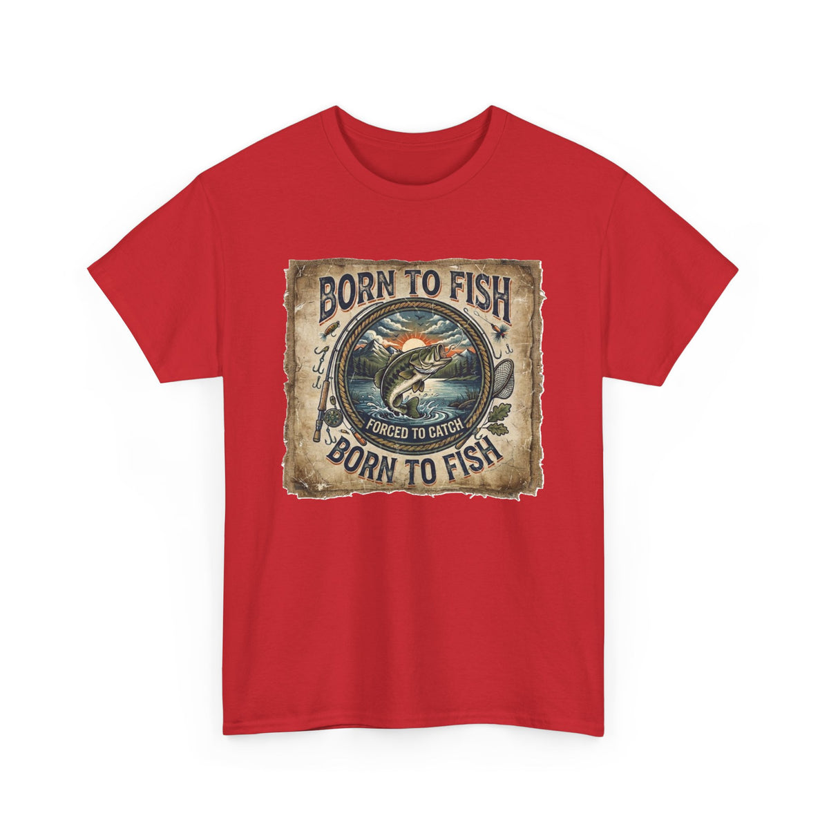 Born to Fish graphic tee | Fishing shirt, vintage fish design