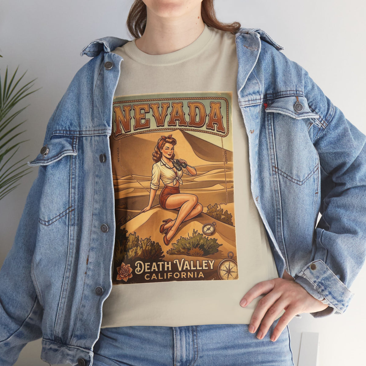 Death Valley California Nevada Pinup Poster Tee | Death Valley California Vintage Travel