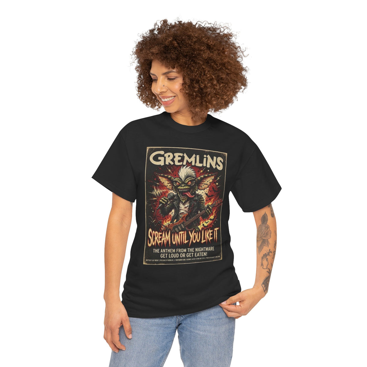 T-shirt Gremlins « Scream Until You Like It » | T-shirt affiche de film d'horreur rétro