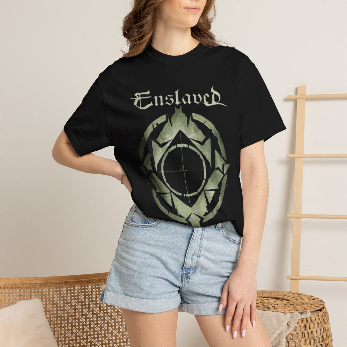 T-shirt avec la pochette de l'album « Enslaved Caravans To The Outer Worlds » / T-shirt de groupe de metal norvégien