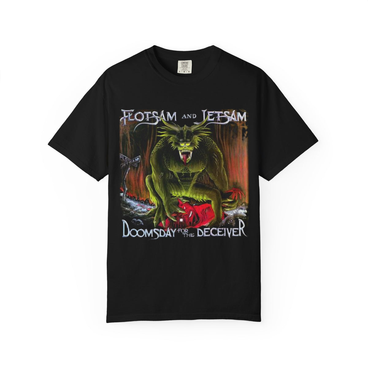 Flotsam & Jetsam Doomsday For the Deceiver Album Artwork T-Shirt | Thrash Metal Band Art Tee