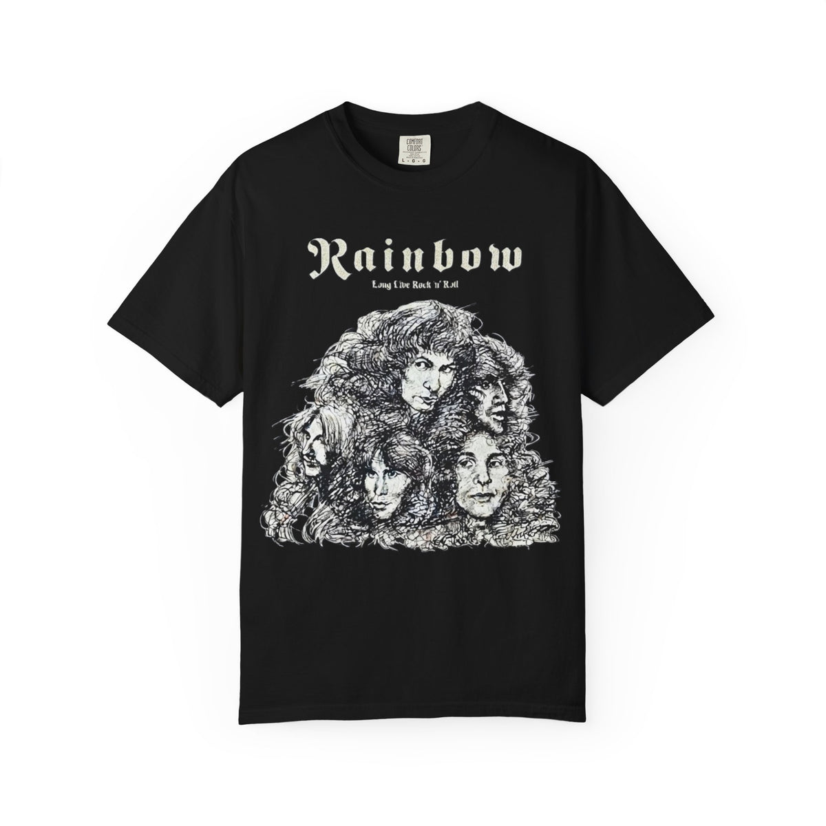 Rainbow Long Live Rock n Roll band portrait T-Shirt | classic rock tee, vintage style