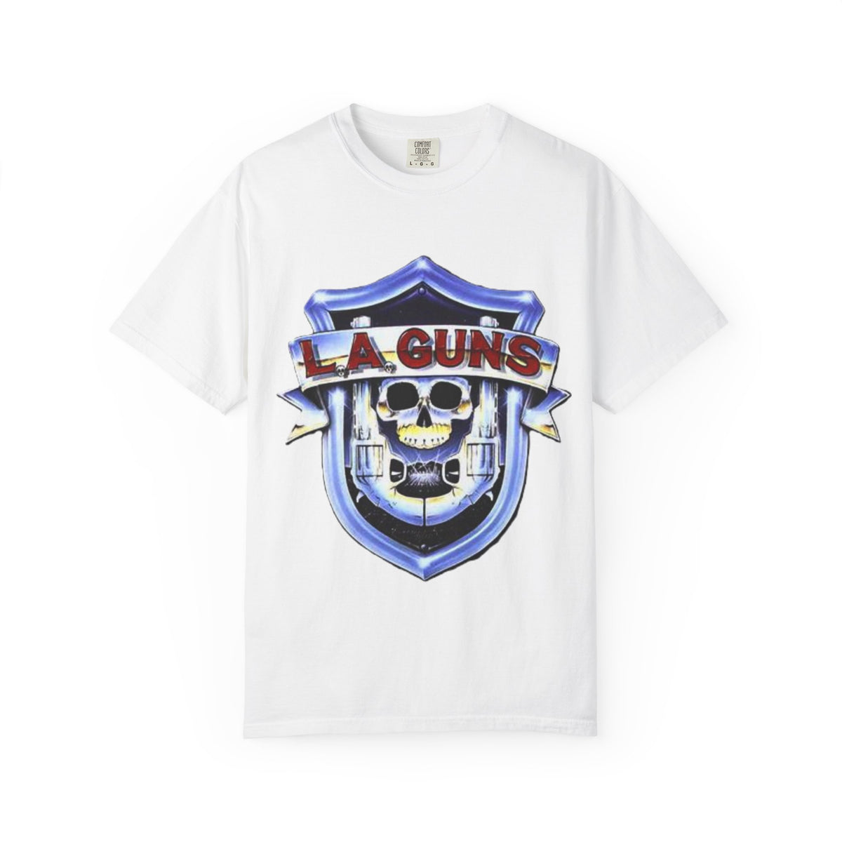 L.A Guns Skull Shield T-shirt | Hard Rock Band Logo Tee