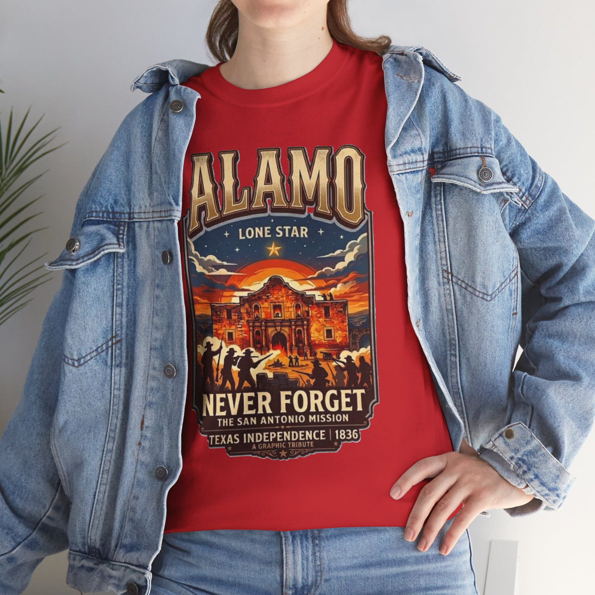 T-shirt Alamo Never Forget Texas Independence 1836