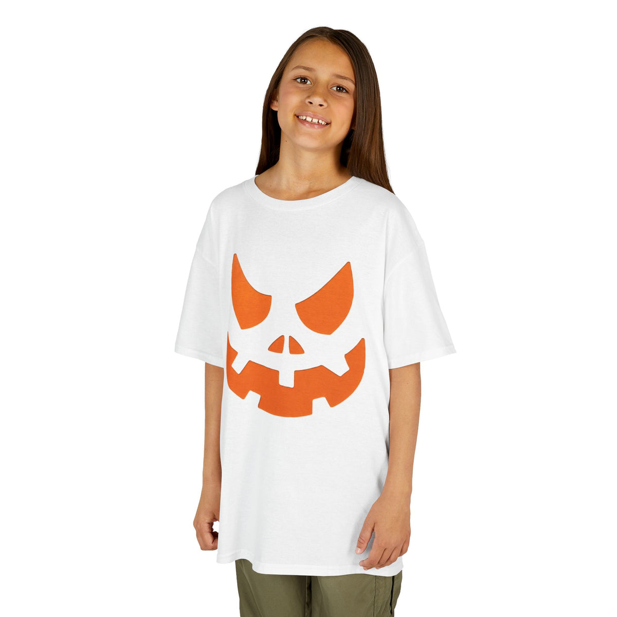 Jack-o'-Lantern Face Kids Tee | Halloween Pumpkin Shirt