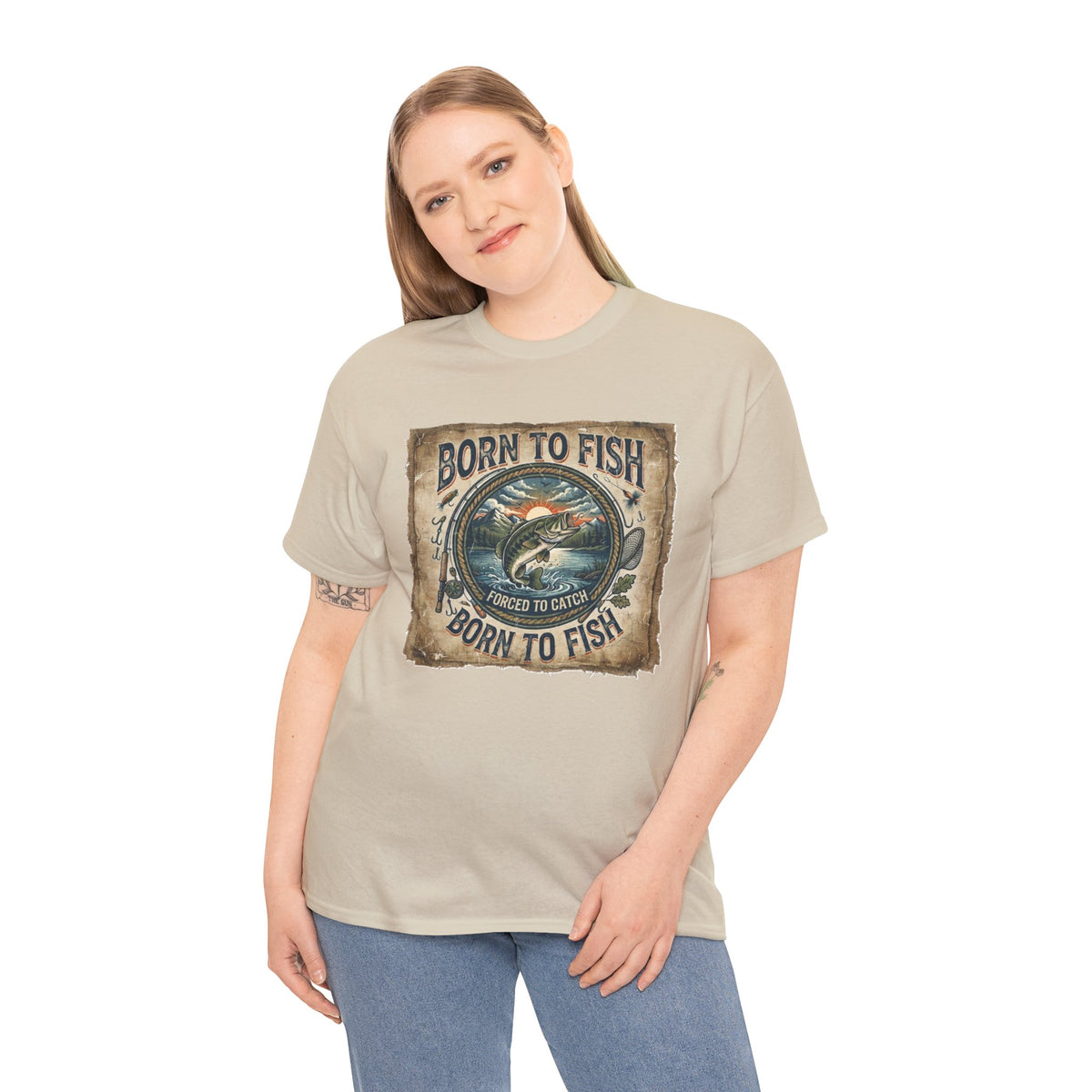 Born to Fish graphic tee | Fishing shirt, vintage fish design