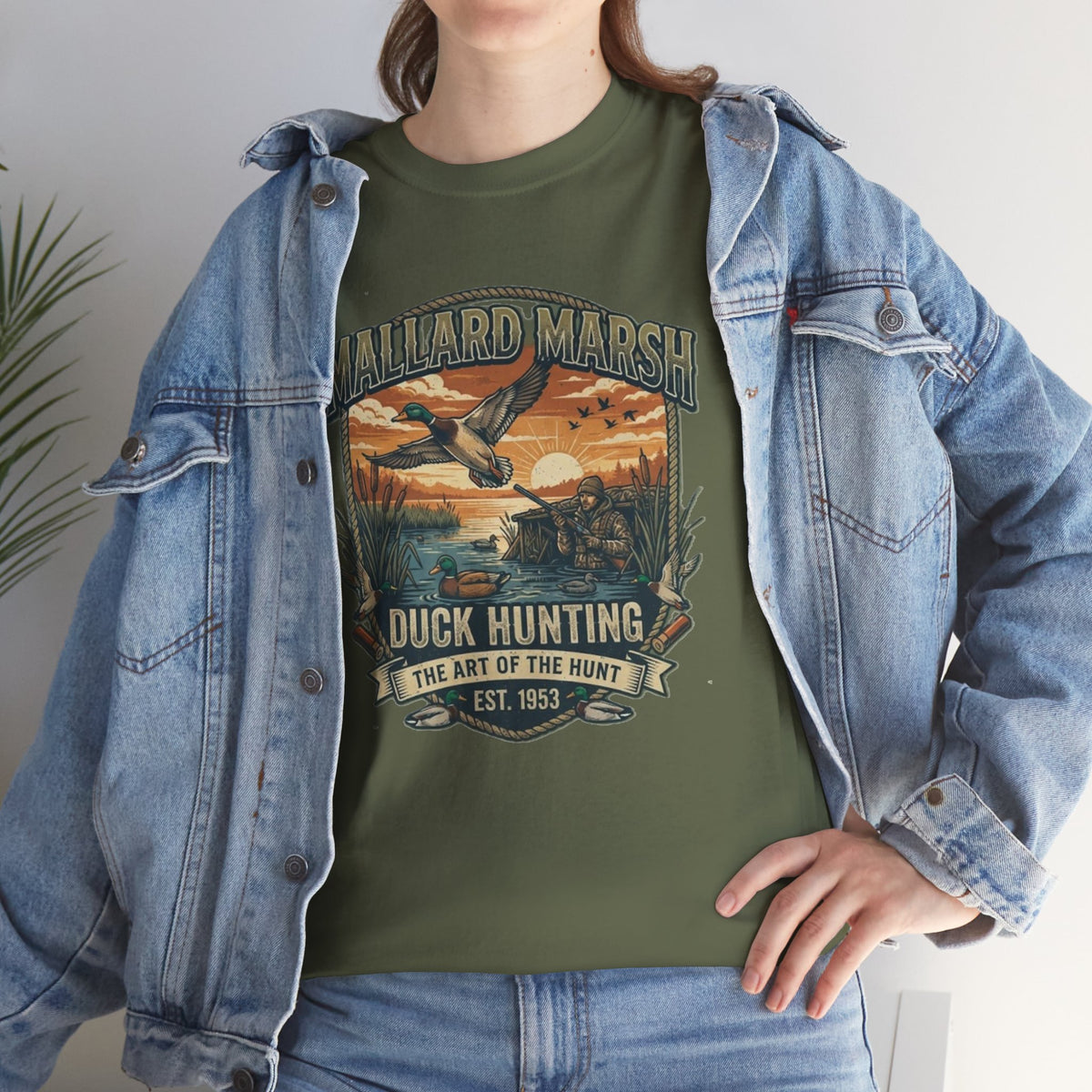 Mallard Marsh Duck Hunting Tee | Vintage Waterfowl Design