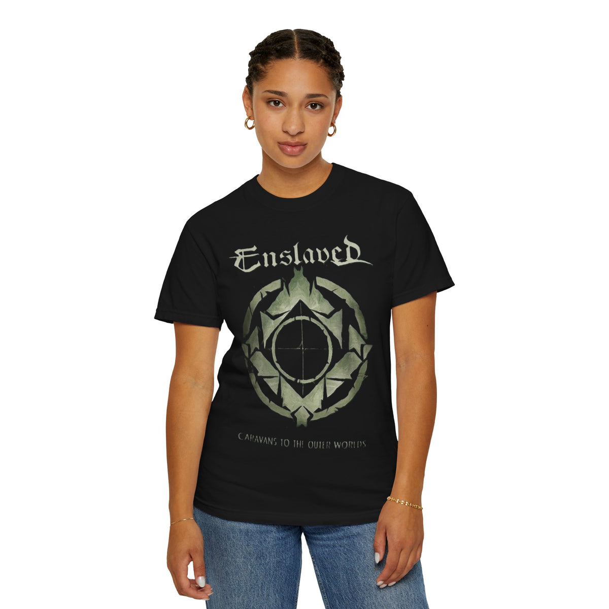 T-shirt avec la pochette de l'album « Enslaved Caravans To The Outer Worlds » / T-shirt de groupe de metal norvégien