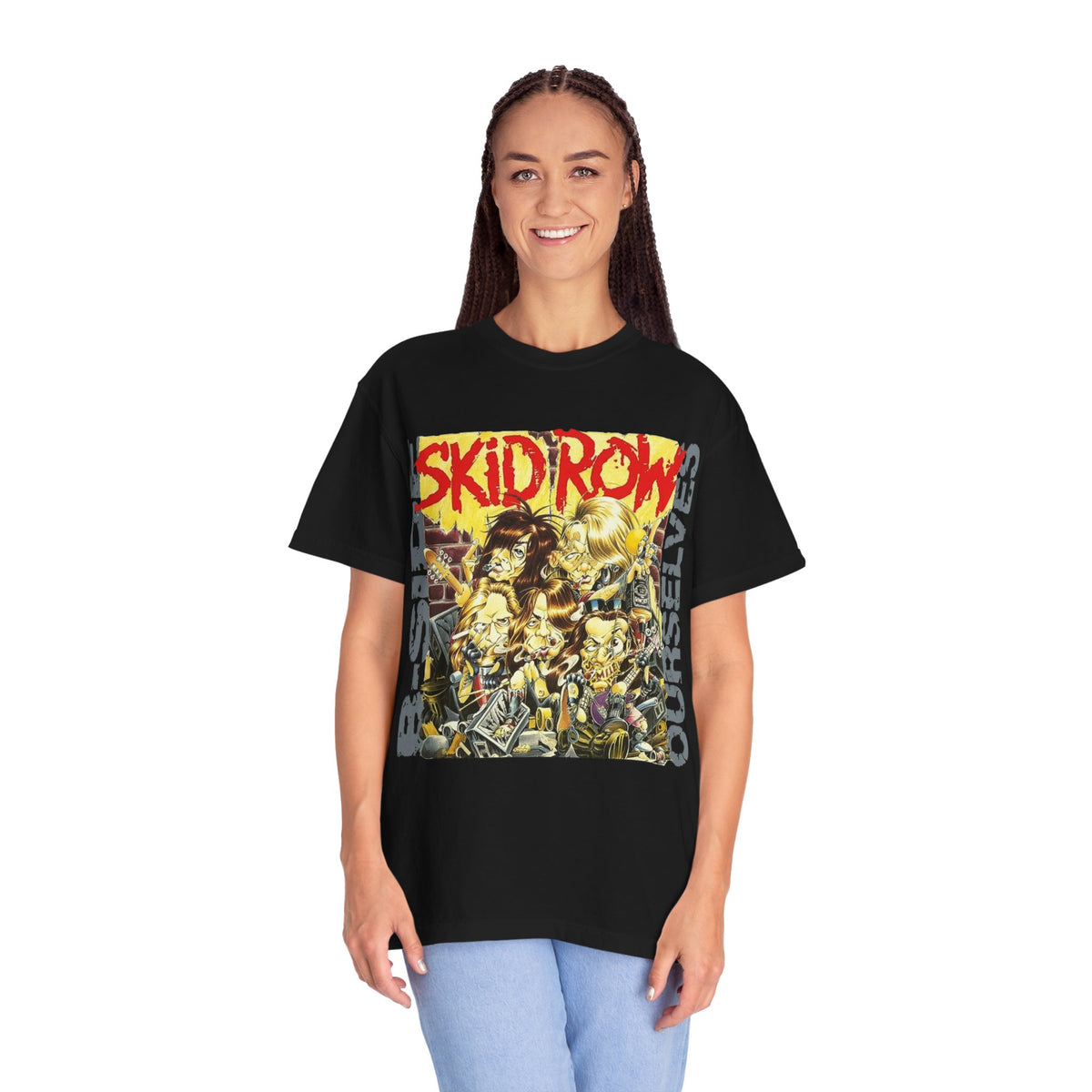 Skid Row B-side Ourselves Graphic T-shirt | Hard Rock Heavy Metal Band Album Artwork Tee