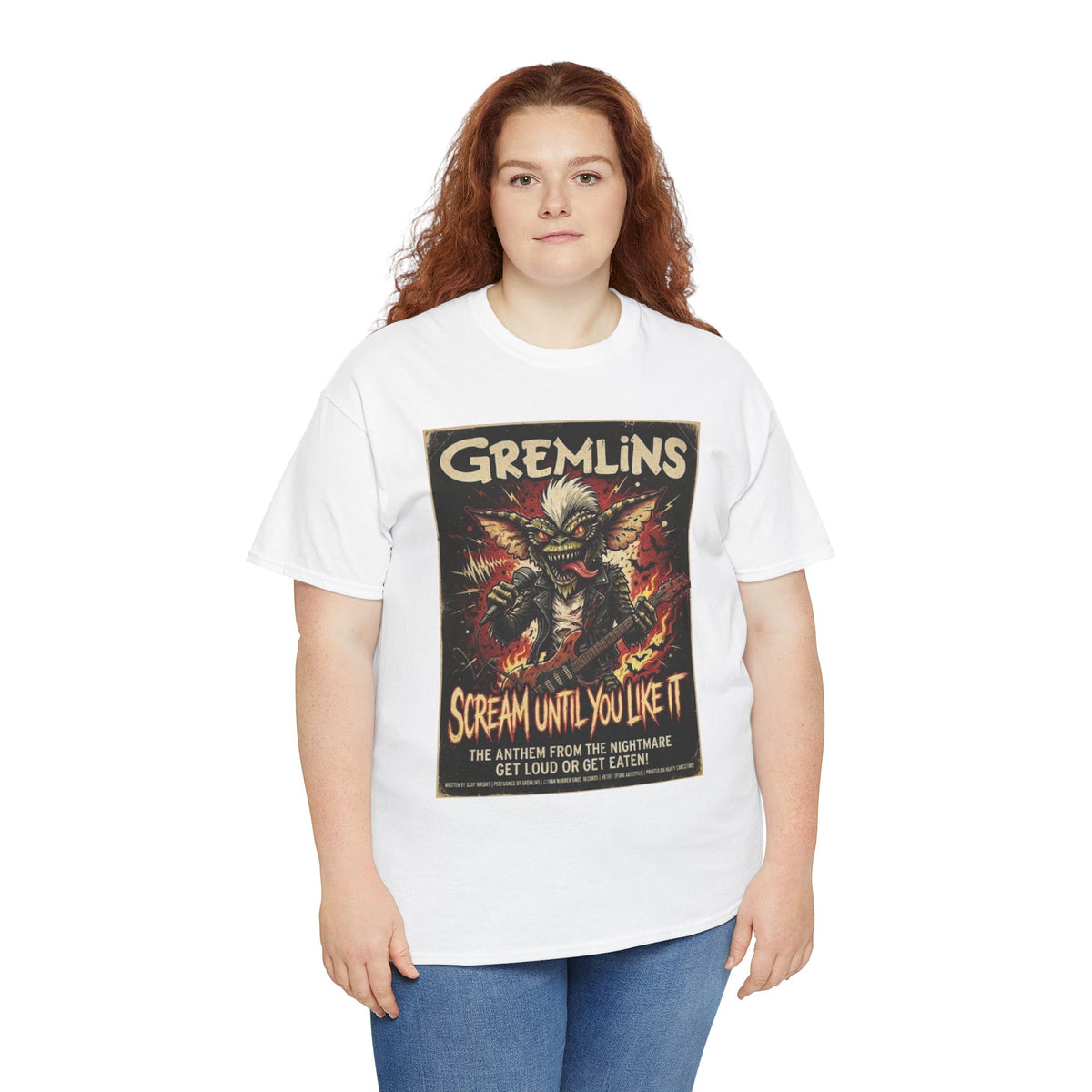 T-shirt Gremlins « Scream Until You Like It » | T-shirt affiche de film d'horreur rétro